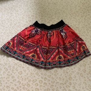 Flying tomato colorful mini skirt